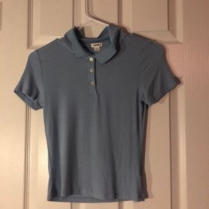 Blue collared t-shirt